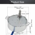 Bettomshin 2pcs Synchronous Motor Ac 110v 5-6rpm Turntable Cw Ccw Direction 4w Tyc-50 Double Flat Tapping Shaft