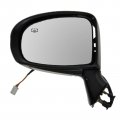 Left Driver Side Power Heated Mirror Paint To Match Smooth Black For 2009 2012 Toyota Venza Mra06090 