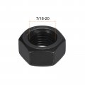 Uxcell 7 16-20 Unf Hex Nuts Carbon Steel Grade 8 Black Oxide Hexagon Nut For Screw Bolt 10 Of Pack