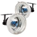 3 Universal White Led Halo Fog Light Kit with Clear Lens W Switch Wires Brackets