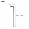 Uxcell 6mm Ball End Hex Key Wrench L Shaped Long Arm S2 Steel Repairing Tool Metric 2 Pcs