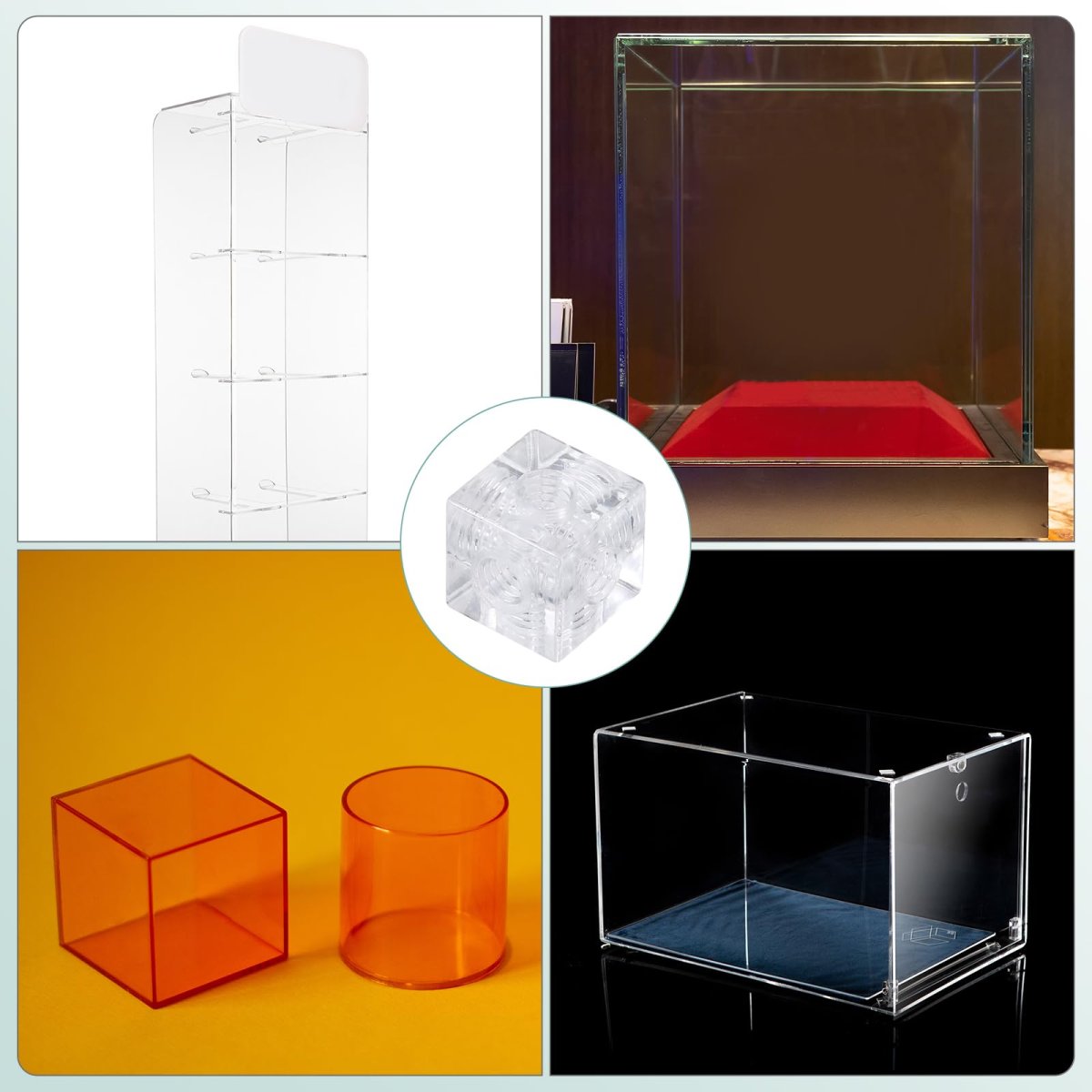 20 Piece Acrylic Corner Brackets 0 39 In Cube Furniture Reinforcement Connectors With M4x6 Screws Transparent Mount Braces For