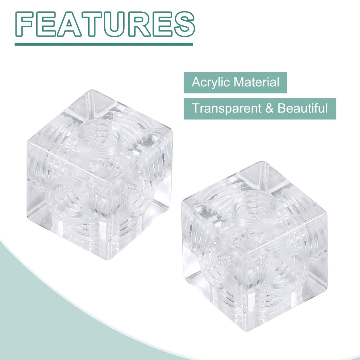 20 Piece Acrylic Corner Brackets 0 39 In Cube Furniture Reinforcement Connectors With M4x6 Screws Transparent Mount Braces For