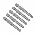 Uxcell 5 Pcs T27 Magnetic Torx Screwdriver Bits 1 4 Inch Hex Shank 2-inch Length S2 Security Tamper Proof Screw Driver Kit