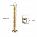 Uxcell M6 X 50mm Furniture Bolts Nut Set Hex Socket Screw With Barrel Nuts Phillips-slotted Zinc Plated Full Thread 10 Sets