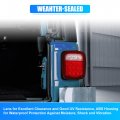 X Autohaux 1 Pair Led Bar Tail Lights Square Brake Taillights Stop Turn Signal Reverse Lamp Red White For Jeep Wrangler Tj Yj
