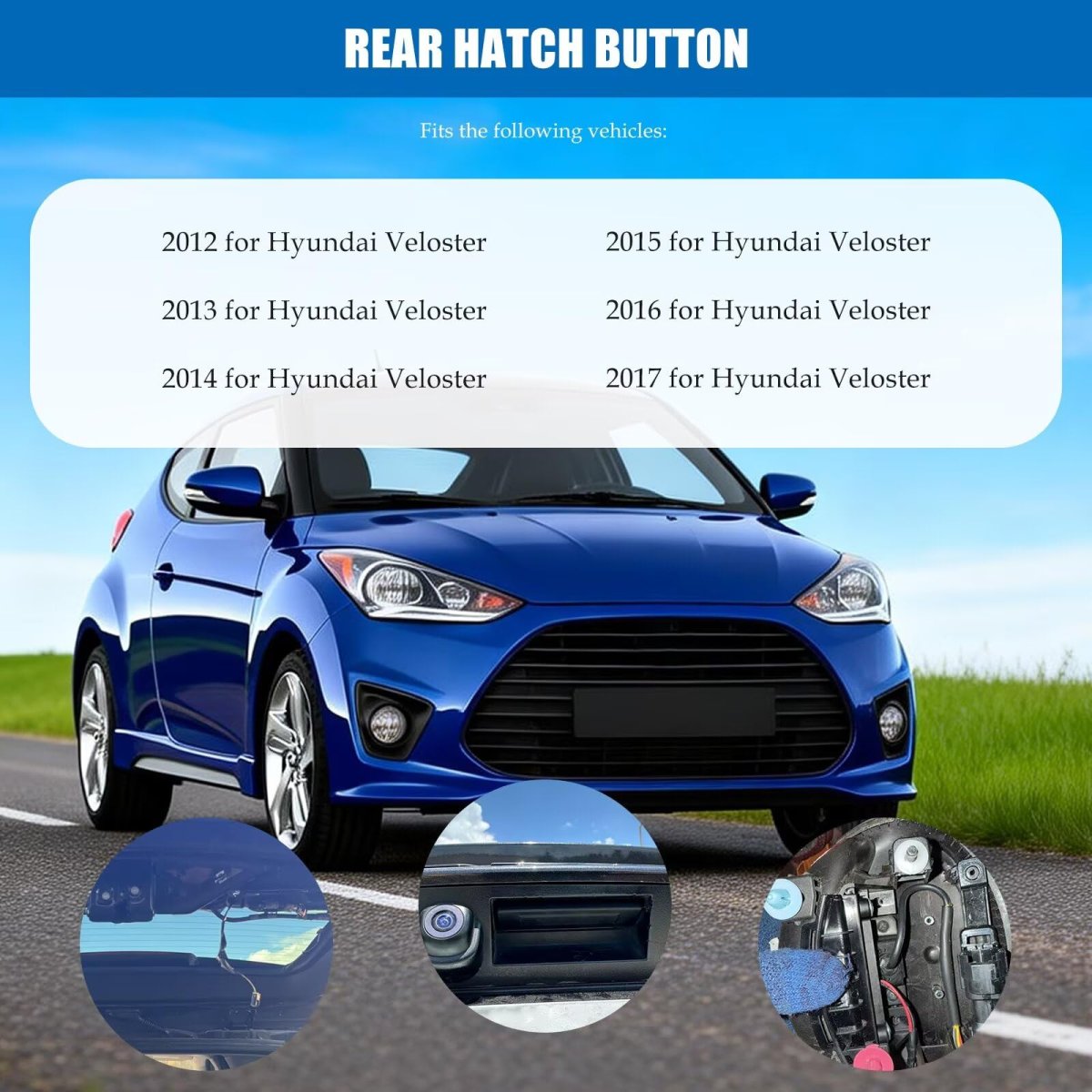 Button 812602v010 For Rear Hatch Latch Hyundai Veloster Trunk Release Switch 2012-2017