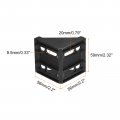 Uxcell 4set Inside Corner Bracket Gusset Kits 56x56x59mm 6060 Angle Connector For Series Aluminum Profile Black 32 X Slider