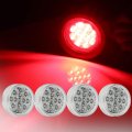4 Pack 2 5in Round Led Trailer Clearance Marker Lights Clear Lens Red Light Waterproof Side Lamps For Truck Rv Bus And Heavy 