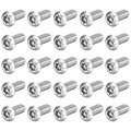 25pcs Torx Security Machine Screws 5 16-18 X 3 4 304 Stainless Steel Tamper Resistant Button Head Bolt Full Thread For 