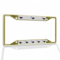 Fastasticdeals Metal Insert License Plate Frame Meerkat Funny Weatherproof Car Accessories Gold 4 Holes Solid 