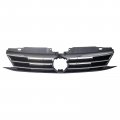 Front Black Chrome Grille For 2015-2018 Volkswagen Jetta Excluding Gli Without Collision Detection System 