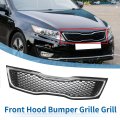 Front Upper Hood Bumper Grille For Kia Optima 2014-2015 Kidney Grill Black Chrome Silver Tone