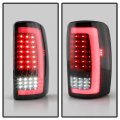 Acanii For 2000-2006 Chevy Suburban Tahoe Gmc Yukon Black Smoked W Led Tube Full Led Tail Lights Lamps Set Left Right Cyber