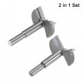 Uxcell Forstner Wood Boring Drill Bits 53mm 55mm Dia Hole Saw Carbide Alloy Steel Tip Round Shank Cutting For Hinge Plywood