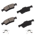 D1424 Rear Ceramic Disc Brake Pad Set With Hardware For Mercedes Benz Cl550 Cl600 Cls550 E250 E350 E400 E550 S550 S600 Sl550 