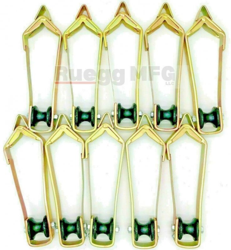 Ruegg Fiber Overlash Slide Stop Cable Rollers Catv Aerial Tools 10 Pack