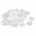 Uxcell Shoes Cabinet 31mm Dia Plastic Square Mesh Hole Air Vent Louver Cover White 50pcs