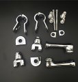 Smt-chrome Long Angled Adjustable Highway Peg Mounting Kit Compatible With Bike Equipped 1-1 4 Inch Front Engine Guard Frame