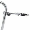 Smt-chrome Long Angled Peg Mounting Kit With Flat End Footpeg Compatible Bike 1-1 4 Inch 1 25 Front Engine Guard Frame Tube