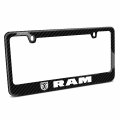 Ipick Image Made For Ram Black Real 3k Carbon Fiber Glossy Finish License Plate Frame