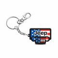 Ipick Image For Jeep Grill In Usa Flag Custom Laser Cut Full-color Acrylic Charm Key Chain
