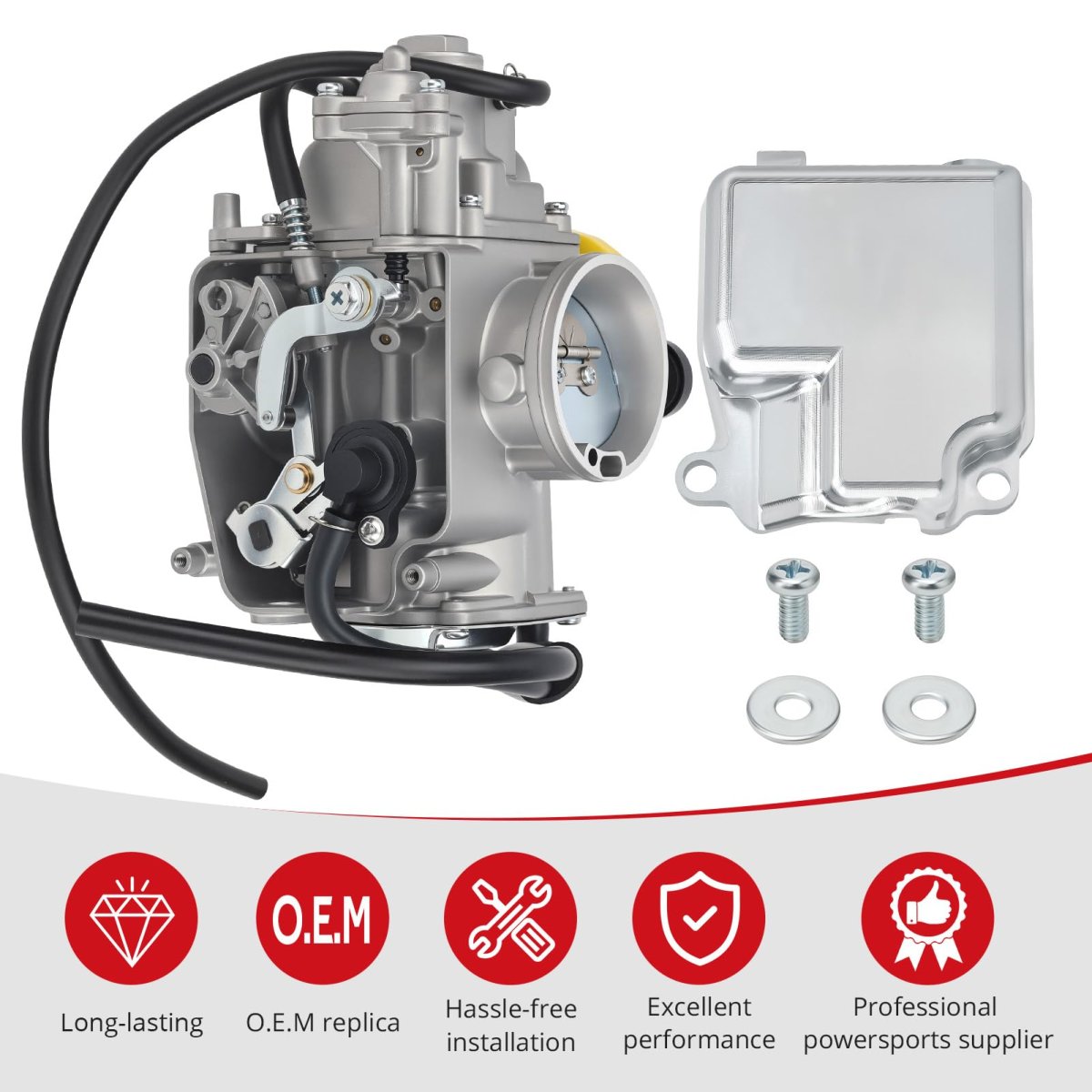 Carburetor Carb With Cnc Body Cover For Honda Sportrax 400 Trx400ex Trx400x 1999-20014 O E M 16100-hn1-013