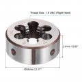 Uxcell Round Threading Dies 1-8 Unc Thread Right Hand Alloy Tool Steel Screw Cutting Die Repair