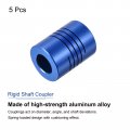 Uxcell 5pcs 6mm To 10mm Aluminum Alloy Shaft Coupling L25xd19 Flexible Coupler With Screws For Encoders And Motors Blue