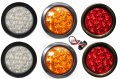 Round 4 In Led Lights For Truck Trailer Rv 6 Pack With 2 White Red Amber Back Up Reverse Stop Brake Turn Tail Signal Waterproof 