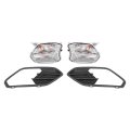 Fog Light Bezels For 2017-2019d Escape Kuga Lamp Cover Trim Clear Lens Black Bezel Replacement For Gj5z-13200-c Gj5z-13200-d