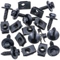 Rexka 10 Sets M8-1 25 Extruded U Nuts Body Bolts For Gm Ford Chrysler Multi Purposes- Bumper Fender Hood Shield Radiator Engine 