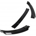 Ocpty 3pcs Glossy Black Car Front Bumper Spoiler Lip Fit For Hyundai Elantra