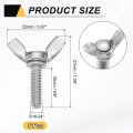 5pcs 3 16-24 X 5 8 Wing Butterfly Screw Bolts 304 Stainless Steel Machine Fastener Thumb Hand Screws For Electronic Equipment