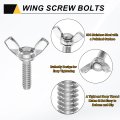 5pcs 3 16-24 X 5 8 Wing Butterfly Screw Bolts 304 Stainless Steel Machine Fastener Thumb Hand Screws For Electronic Equipment
