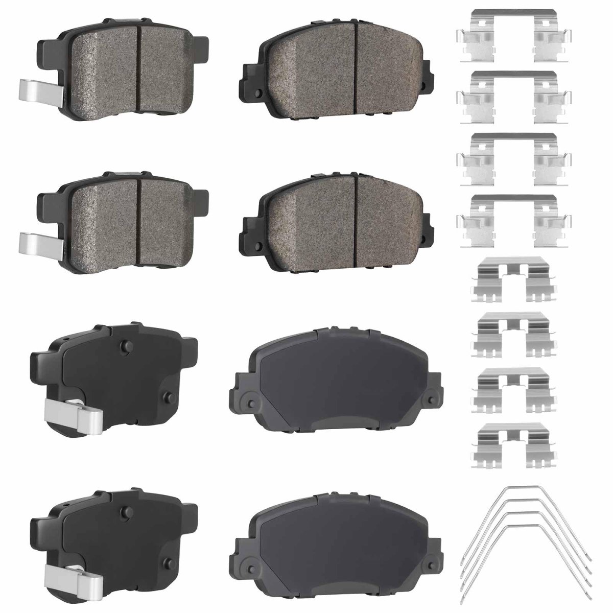8pcs Rear Semi-metal And Front Ceramic Brake Pads For Honda Accord 2013 2014 2015 Except Lx Lx-s Models 2016 2017