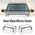 X Autohaux 1 Pair Super-duty Chrome Plated Mirror Covers Top Half For Ford F250 F350 F450 2008-2016