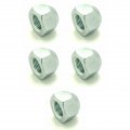 Five 5 7 16-20 Zinc Plated Open End Acorn Lug Nuts 3 4 Hex Bcp1026 