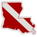 State Scuba Diving Bumper Stickers Diver Divers Car Truck Sticker Louisiana California New York Texas Florida Dive Flag 