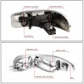 Chrome Housing Amber Corner Headlight W Bumper Lamps Tool Kit Compatible With Gmc Sierra 1500 Yukon Xl Denali 01-07