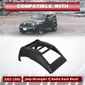 Hecasa Double Din Dash Kit W Wiring Harness Compatible With 2003-2006 Jeep Wrangler Tj Radio Bezel
