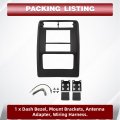 Hecasa Double Din Dash Kit W Wiring Harness For 2003-2006 Jeep Wrangler Tj Radio Bezel