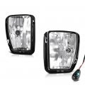 For 2013-2018 For Dodge Ram 1500 Front Fog Light Lamp Metallic Chrome Housing W Power Switch Driver And Passenger Side 