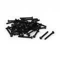 Uxcell M2x18mm Metal Grade 10 9 Button Head Hex Socket Cap Screw Bolt Fastener 50pcs