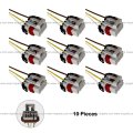 10 Pieces 3 Wire Plug Pin Female High Low Beam Connector Fit Freightliner Columbia 2005-2015 And M2 106 112 Business Class
