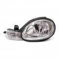 Driver Side Left Halogen Headlight Assembly For 2000-2002 Dodge Neon And 2000-2001 Plymouth Chrome Housing With Clear Lens 