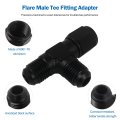 6an Flare Male Tee Fitting Adapter 9 16-18 Unf Thread An6 Female Swivel 37 Degrees Seal Anodized 6061 T6 Aluminum For Car Fuel