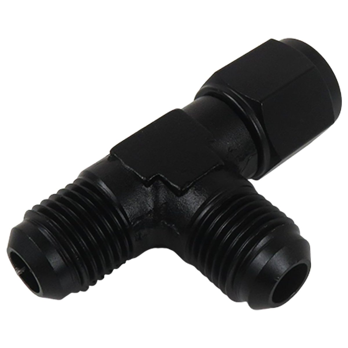 6an Flare Male Tee Fitting Adapter 9 16-18 Unf Thread An6 Female Swivel 37 Degrees Seal Anodized 6061 T6 Aluminum For Car Fuel