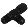 6an Flare Male Tee Fitting Adapter 9 16-18 Unf Thread An6 Female Swivel 37 Degrees Seal Anodized 6061 T6 Aluminum For Car Fuel