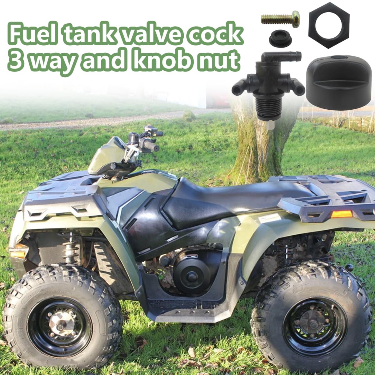 Fuel Tank Valve Petcock 5432559-3 Way Knob Nut For 1999-2001 Polaris Sportsman 500 Ho Limited